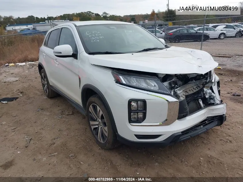 2021 Mitsubishi Outlander Sport 2.0 Se 2Wd VIN: JA4APVAU1MU030499 Lot: 40752985