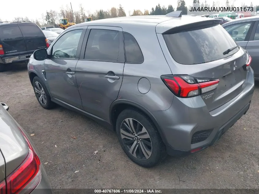 2021 Mitsubishi Outlander Sport 2.0 Be /2.0 Es /2.0 Le /2.0 Se VIN: JA4ARUAU0MU011673 Lot: 40767606