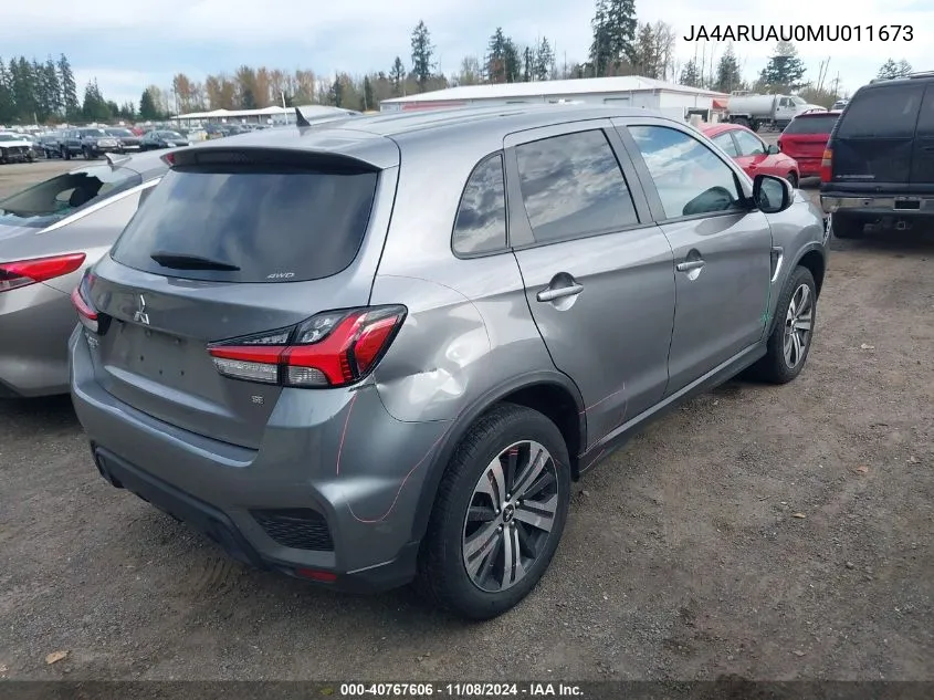 2021 Mitsubishi Outlander Sport 2.0 Be /2.0 Es /2.0 Le /2.0 Se VIN: JA4ARUAU0MU011673 Lot: 40767606