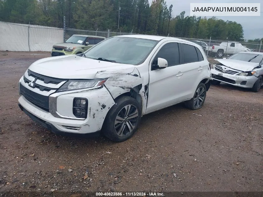 2021 Mitsubishi Outlander Sport 2.0 Se 2Wd VIN: JA4APVAU1MU004145 Lot: 40823586