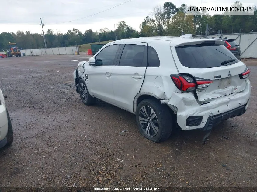 2021 Mitsubishi Outlander Sport 2.0 Se 2Wd VIN: JA4APVAU1MU004145 Lot: 40823586