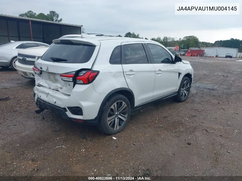 2021 Mitsubishi Outlander Sport 2.0 Se 2Wd VIN: JA4APVAU1MU004145 Lot: 40823586