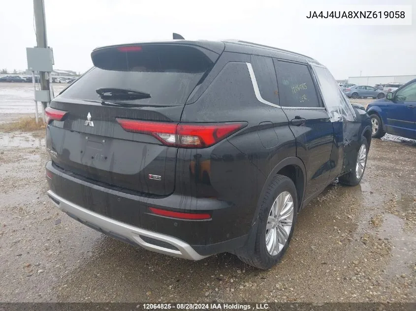 2022 Mitsubishi Outlander VIN: JA4J4UA8XNZ619058 Lot: 12064825