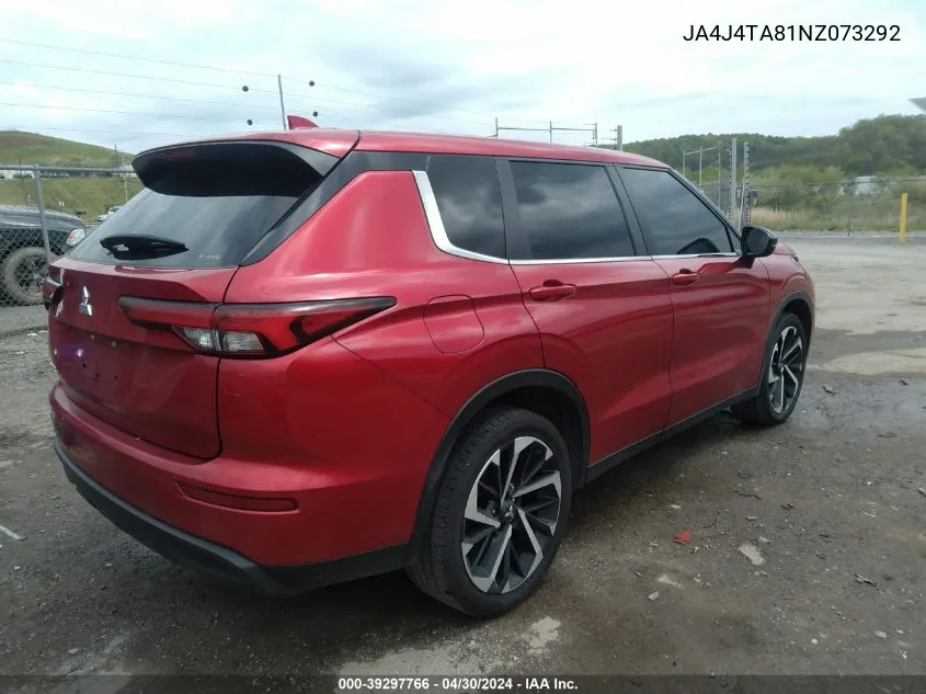 JA4J4TA81NZ073292 2022 Mitsubishi Outlander Es 2.5 S-Awc