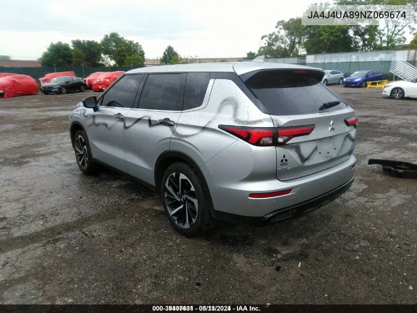 2022 Mitsubishi Outlander Black Edition VIN: JA4J4UA89NZ069674 Lot: 39407631