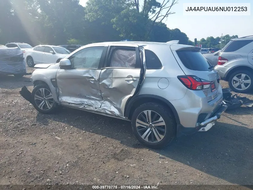 2022 Mitsubishi Outlander Sport 2.0 Be 2Wd/2.0 Es 2Wd/2.0 Le 2Wd/2.0 S 2Wd VIN: JA4APUAU6NU012253 Lot: 39770775