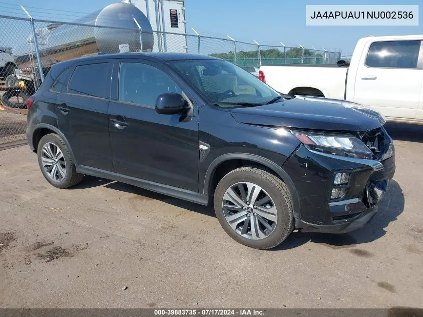 2022 Mitsubishi Outlander Sport 2.0 Be 2Wd/2.0 Es 2Wd/2.0 Le 2Wd/2.0 S 2Wd VIN: JA4APUAU1NU002536 Lot: 39883735