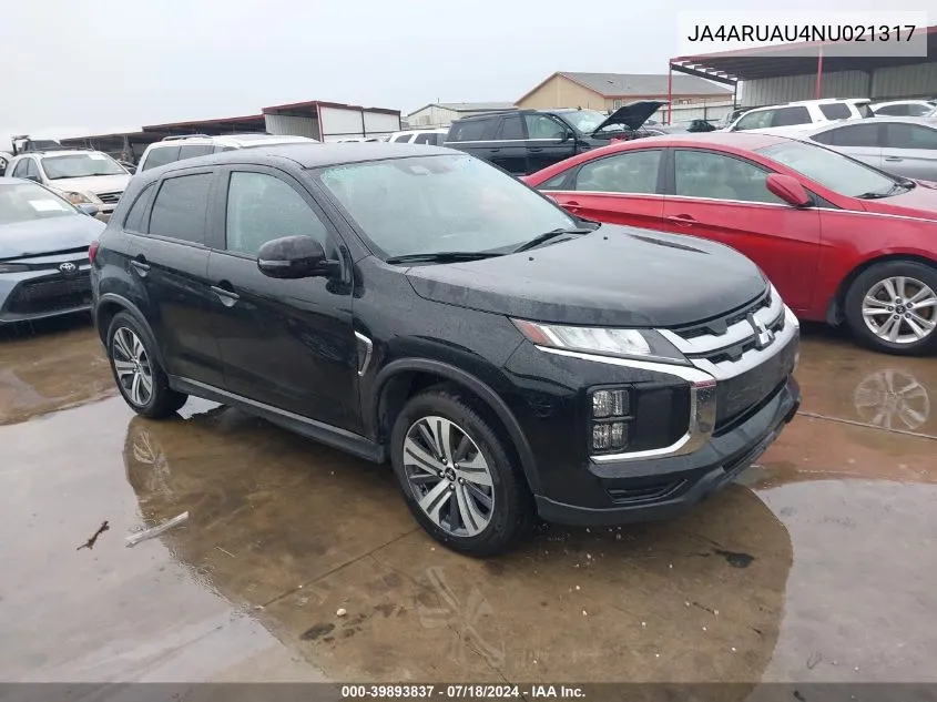 2022 Mitsubishi Outlander Sport 2.0 Be Awc/2.0 Es Awc/2.0 Le Awc/2.0 Se Awc/2.0 Se Special Edition Awc VIN: JA4ARUAU4NU021317 Lot: 39893837