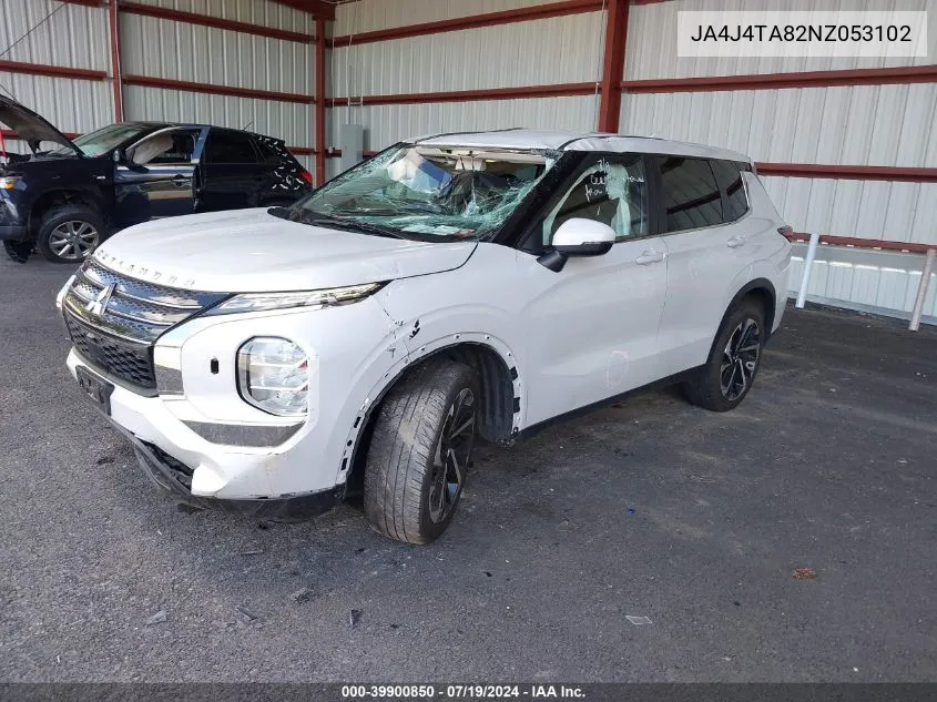 2022 Mitsubishi Outlander Es 2.5 S-Awc VIN: JA4J4TA82NZ053102 Lot: 39900850