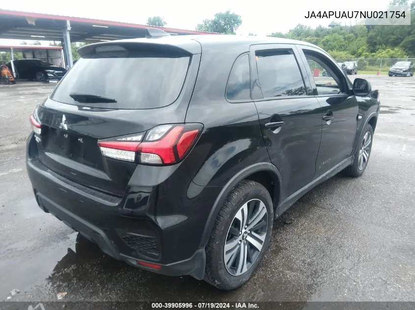 2022 Mitsubishi Outlander Sport 2.0 Be 2Wd/2.0 Es 2Wd/2.0 Le 2Wd/2.0 S 2Wd VIN: JA4APUAU7NU021754 Lot: 39905996