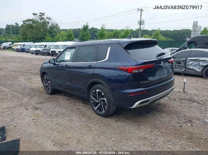 2022 Mitsubishi Outlander Sel Special Edition 2Wd VIN: JA4J3VA83NZ079917 Lot: 39935120