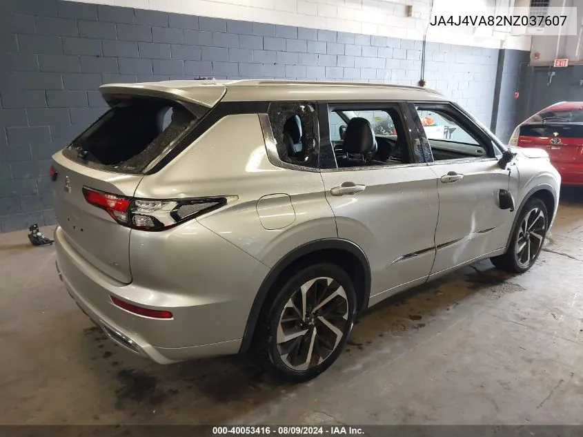 2022 Mitsubishi Outlander Sel 2.5 S-Awc VIN: JA4J4VA82NZ037607 Lot: 40053416