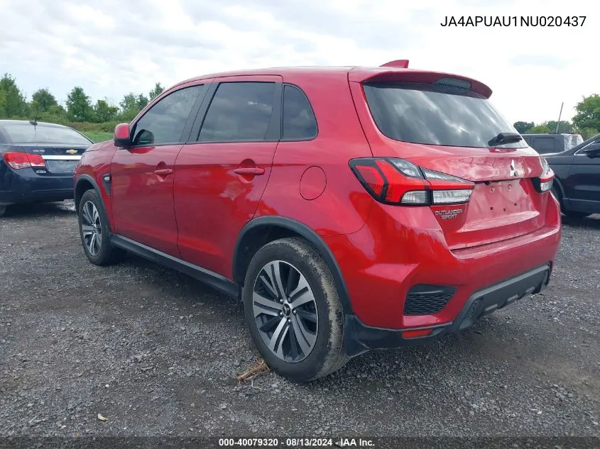 2022 Mitsubishi Outlander Sport 2.0 Be 2Wd/2.0 Es 2Wd/2.0 Le 2Wd/2.0 S 2Wd VIN: JA4APUAU1NU020437 Lot: 40079320