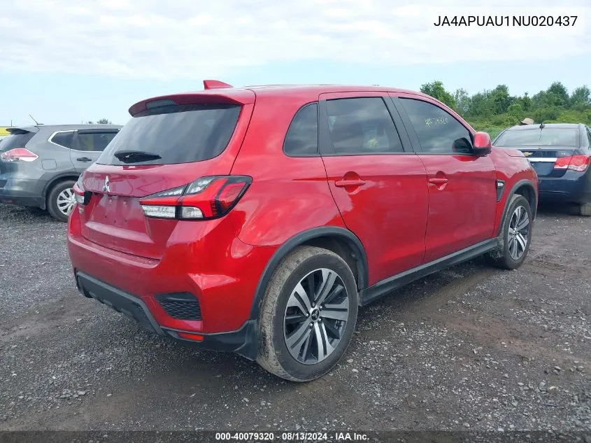 JA4APUAU1NU020437 2022 Mitsubishi Outlander Sport 2.0 Be 2Wd/2.0 Es 2Wd/2.0 Le 2Wd/2.0 S 2Wd