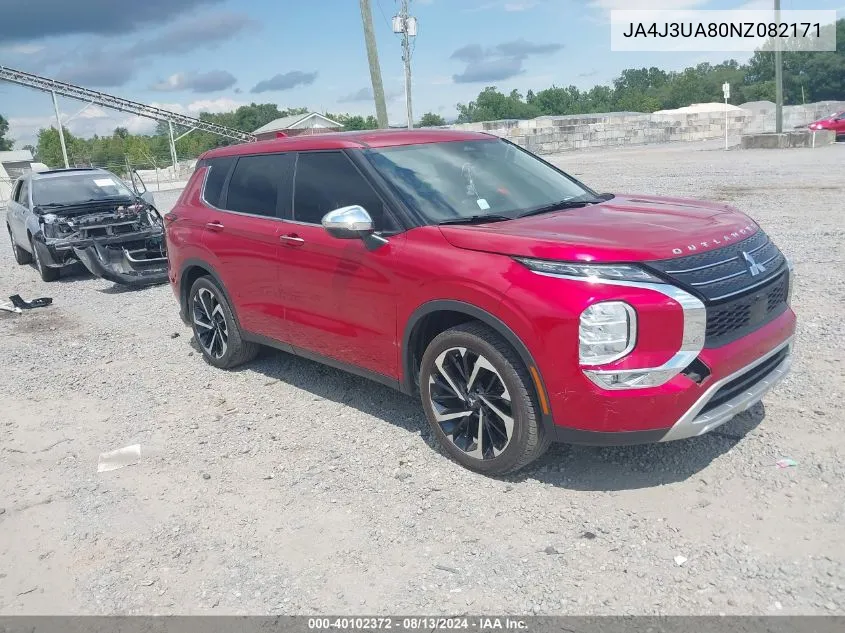 2022 Mitsubishi Outlander Black Edition 2Wd/Se 2.5 2Wd/Se Launch Edition 2Wd VIN: JA4J3UA80NZ082171 Lot: 40102372