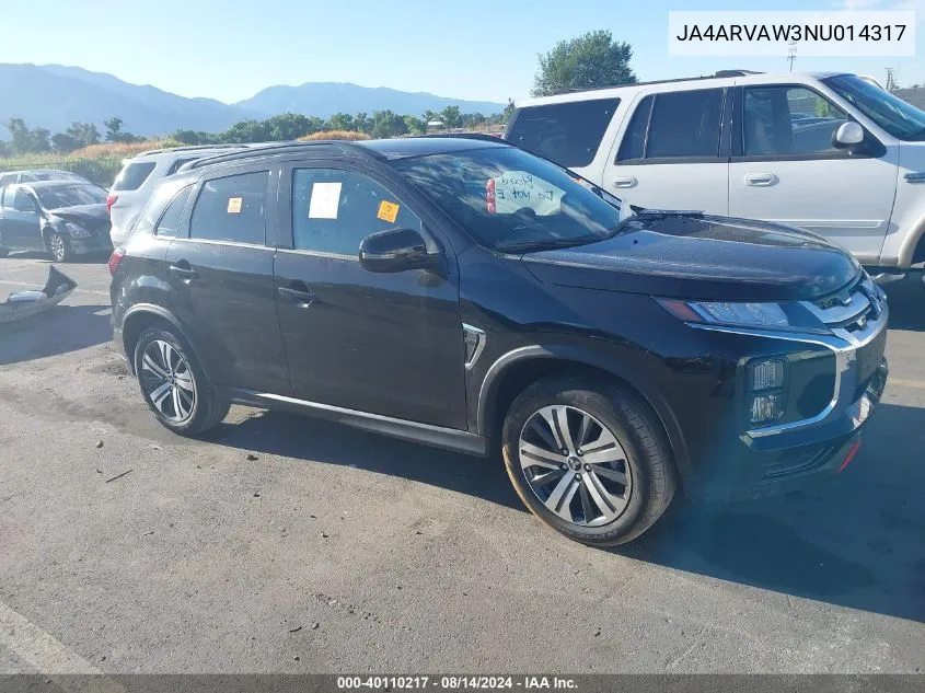 JA4ARVAW3NU014317 2022 Mitsubishi Outlander Sport 2.4 Gt Awc/2.4 Gt Special Edition Awc