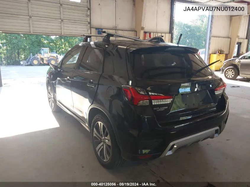 2022 Mitsubishi Outlander Sport 2.0 Se 2Wd/2.0 Se Special Edition 2Wd VIN: JA4APVAU7NU012400 Lot: 40125056