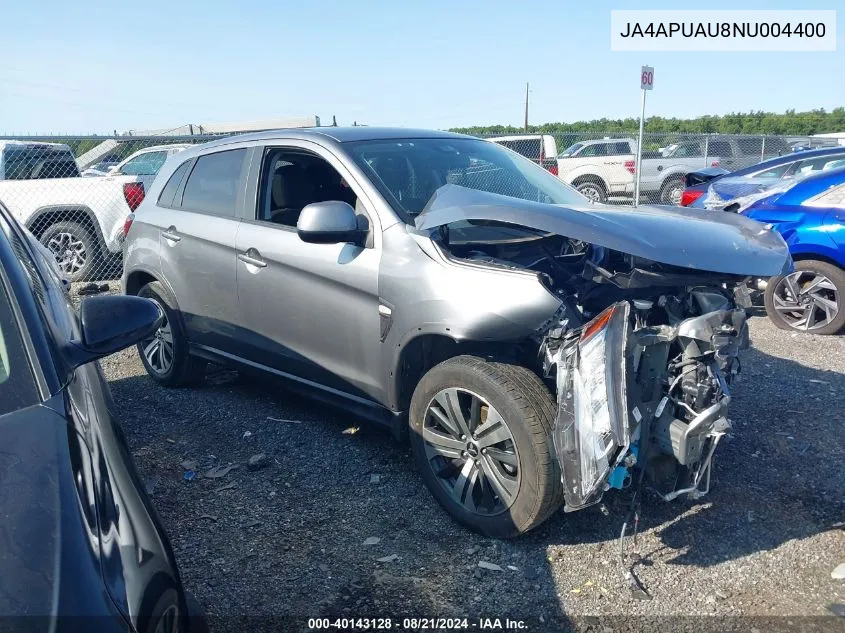 2022 Mitsubishi Outlander Sport Es/Le/Be VIN: JA4APUAU8NU004400 Lot: 40143128