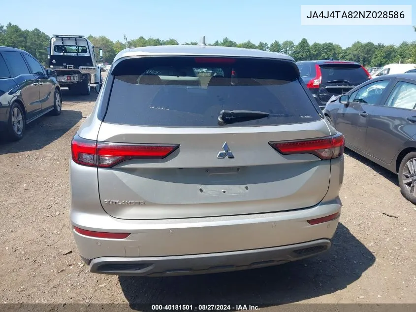 JA4J4TA82NZ028586 2022 Mitsubishi Outlander Es 2.5 S-Awc