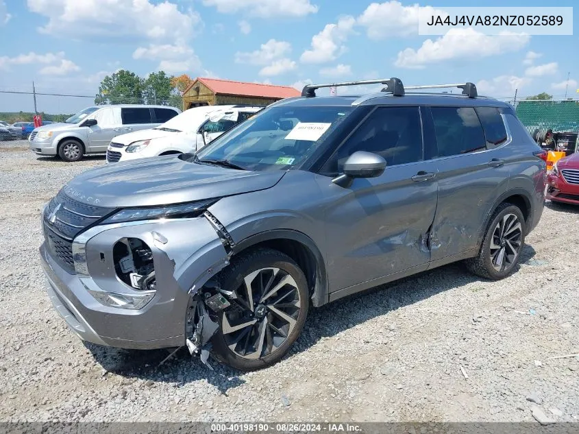 2022 Mitsubishi Outlander Sel 2.5 S-Awc/Sel Launch Edition S-Awc/Sel Special Edition VIN: JA4J4VA82NZ052589 Lot: 40198190