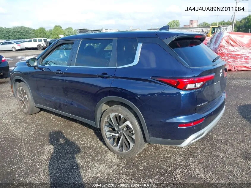 JA4J4UA89NZ011984 2022 Mitsubishi Outlander Black Edition S-Awc/Se 2.5 S-Awc/Se Launch Edition S-Awc