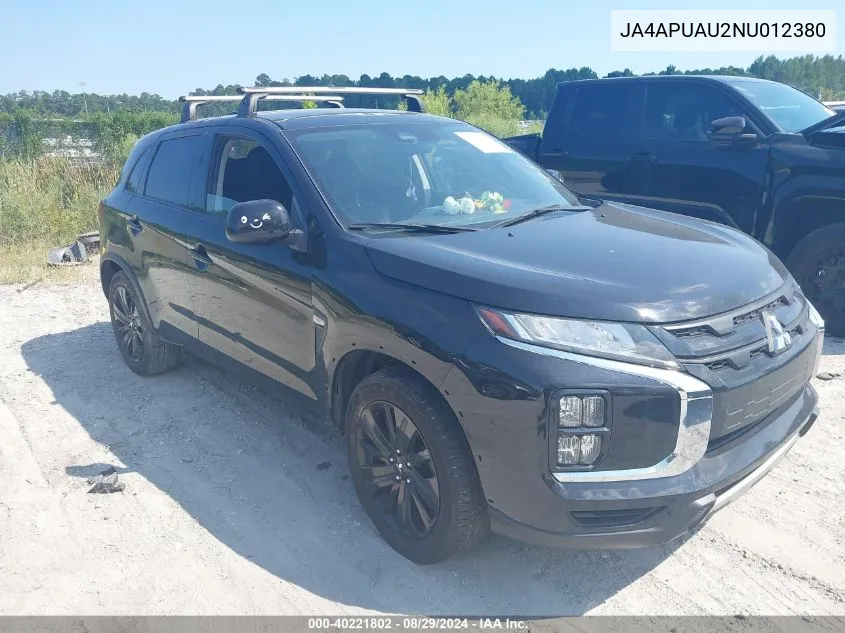 2022 Mitsubishi Outlander Sport 2.0 Be 2Wd/2.0 Es 2Wd/2.0 Le 2Wd/2.0 S 2Wd VIN: JA4APUAU2NU012380 Lot: 40221802