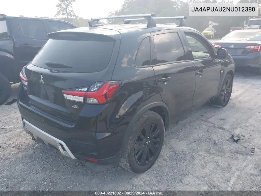 JA4APUAU2NU012380 2022 Mitsubishi Outlander Sport 2.0 Be 2Wd/2.0 Es 2Wd/2.0 Le 2Wd/2.0 S 2Wd