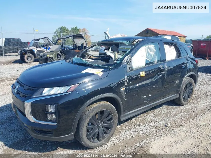 JA4ARUAU5NU007524 2022 Mitsubishi Outlander Sport