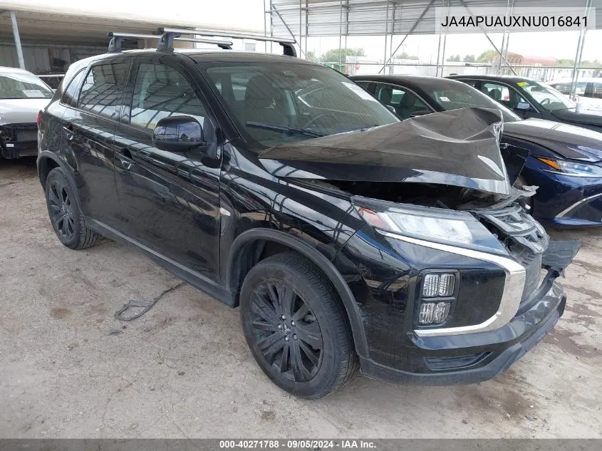 JA4APUAUXNU016841 2022 Mitsubishi Outlander Sport Es/Le/Be