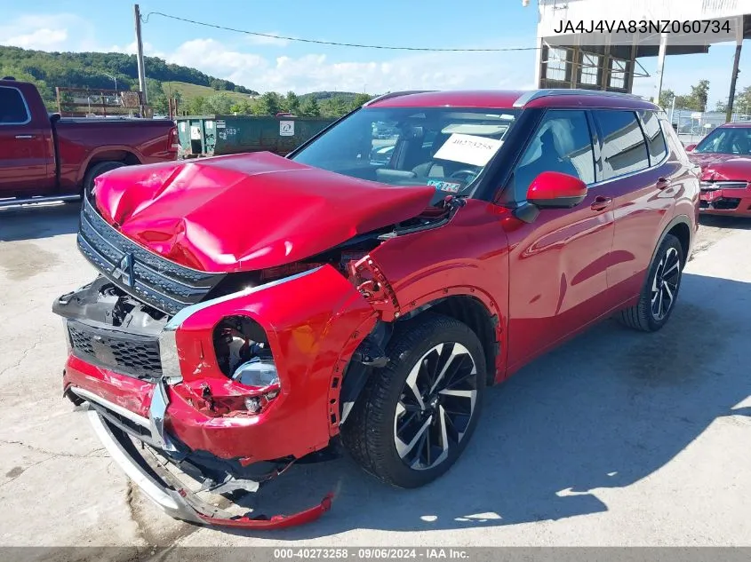 2022 Mitsubishi Outlander Sel 2.5 S-Awc/Sel Launch Edition S-Awc/Sel Special Edition S-Awc VIN: JA4J4VA83NZ060734 Lot: 40273258