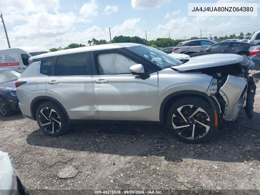 2022 Mitsubishi Outlander Se/Black Edition VIN: JA4J4UA80NZ064380 Lot: 40275539