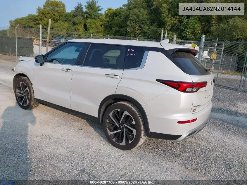 2022 Mitsubishi Outlander Black Edition S-Awc/Se 2.5 S-Awc/Se Launch Edition S-Awc VIN: JA4J4UA82NZ014144 Lot: 40287706