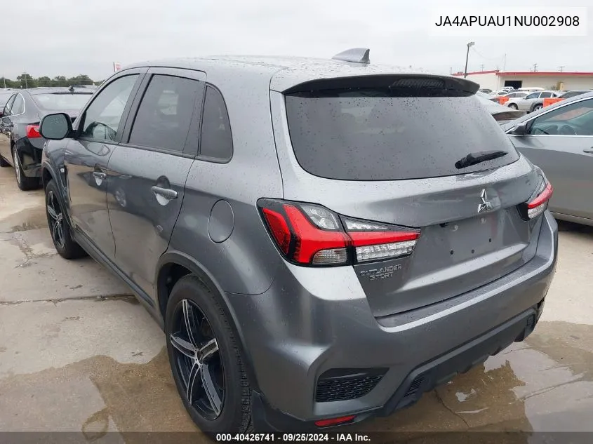 2022 Mitsubishi Outlander Sport 2.0 Be 2Wd/2.0 Es 2Wd/2.0 Le 2Wd/2.0 S 2Wd VIN: JA4APUAU1NU002908 Lot: 40426741