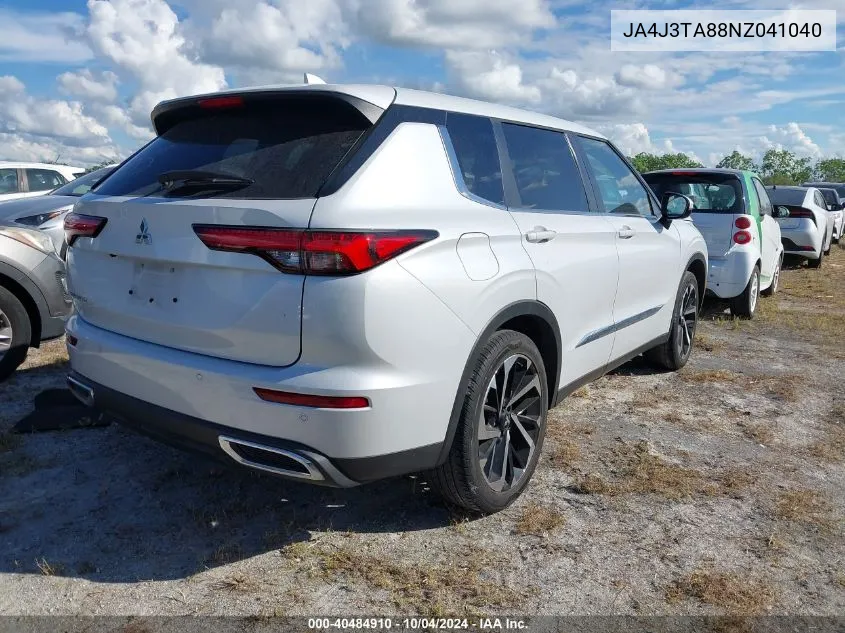 2022 Mitsubishi Outlander Es 2.5 2Wd VIN: JA4J3TA88NZ041040 Lot: 40484910