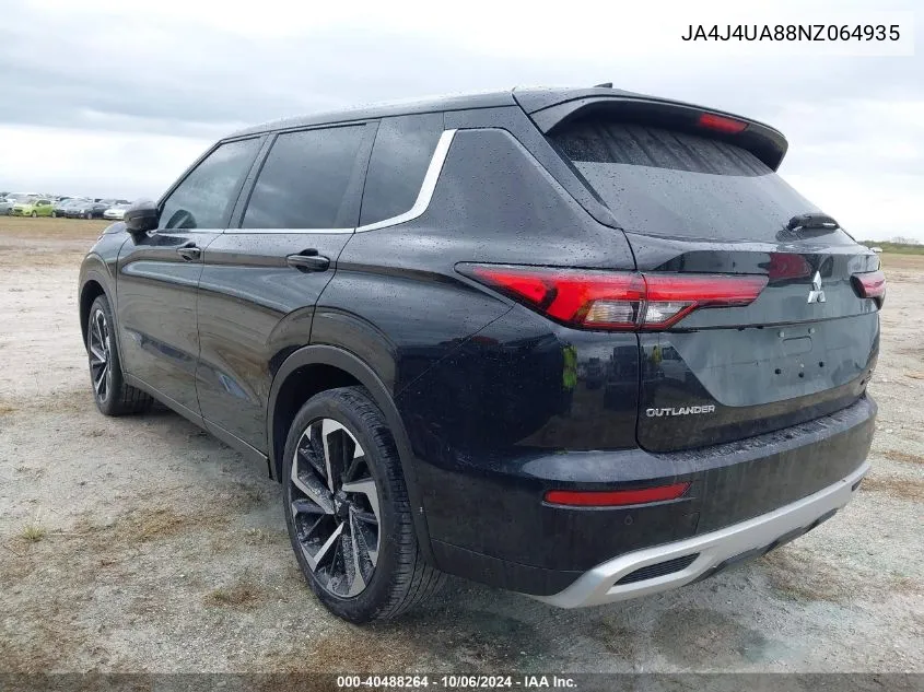 JA4J4UA88NZ064935 2022 Mitsubishi Outlander Se/Black Edition