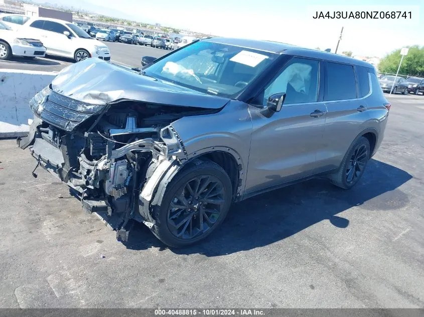 2022 Mitsubishi Outlander Black Edition 2Wd/Se 2.5 2Wd/Se Launch Edition 2Wd VIN: JA4J3UA80NZ068741 Lot: 40488815