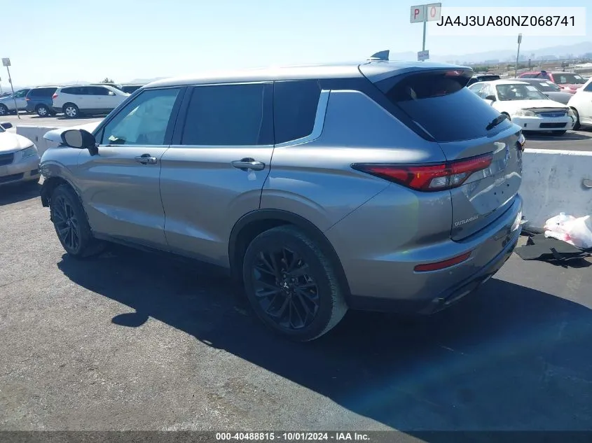 2022 Mitsubishi Outlander Black Edition 2Wd/Se 2.5 2Wd/Se Launch Edition 2Wd VIN: JA4J3UA80NZ068741 Lot: 40488815