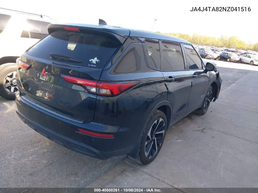 2022 Mitsubishi Outlander Es VIN: JA4J4TA82NZ041516 Lot: 40500261