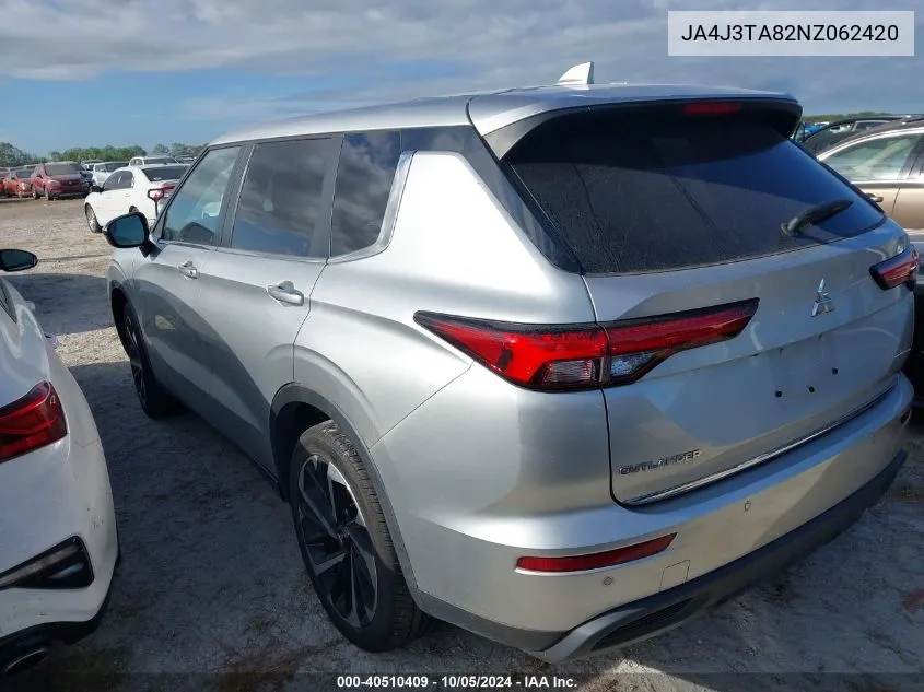 2022 Mitsubishi Outlander Es VIN: JA4J3TA82NZ062420 Lot: 40510409