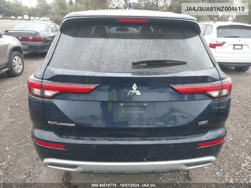 2022 Mitsubishi Outlander Se/Black Edition VIN: JA4J3UA81NZ004613 Lot: 40518775