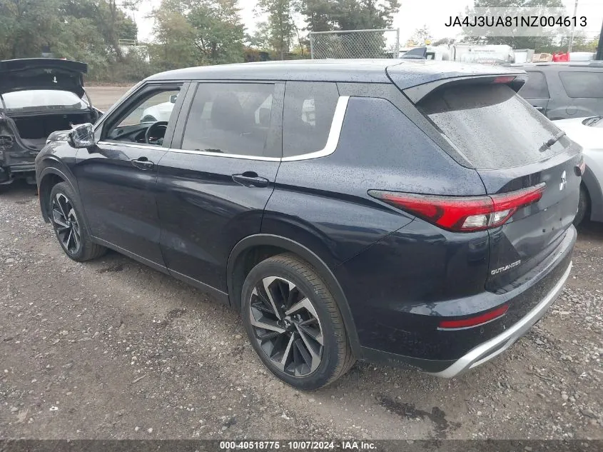 2022 Mitsubishi Outlander Se/Black Edition VIN: JA4J3UA81NZ004613 Lot: 40518775