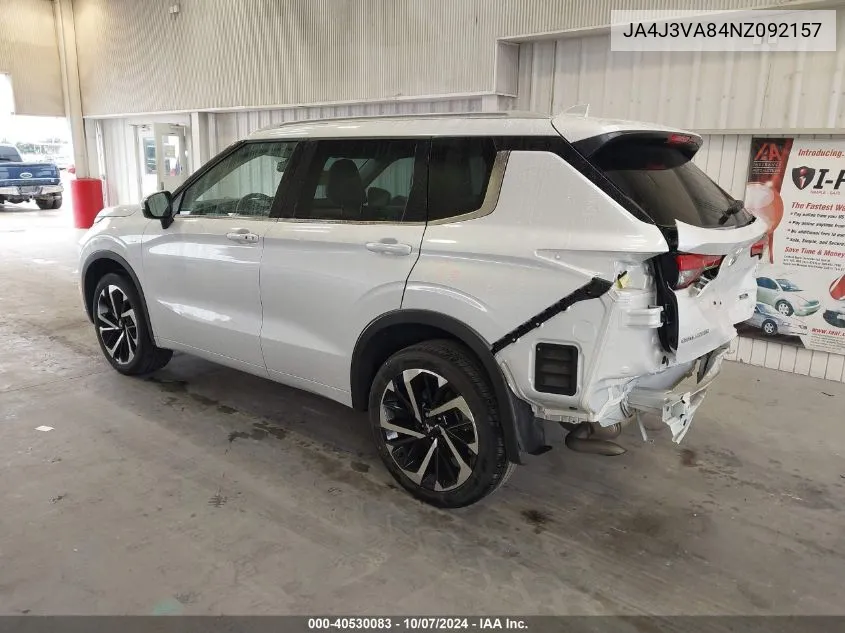 2022 Mitsubishi Outlander Sel/Sel Special Edition VIN: JA4J3VA84NZ092157 Lot: 40530083