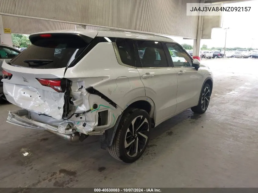 2022 Mitsubishi Outlander Sel/Sel Special Edition VIN: JA4J3VA84NZ092157 Lot: 40530083