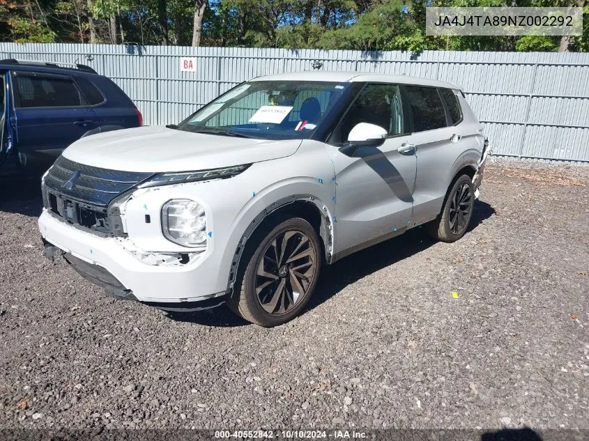 2022 Mitsubishi Outlander Es 2.5 VIN: JA4J4TA89NZ002292 Lot: 40552842