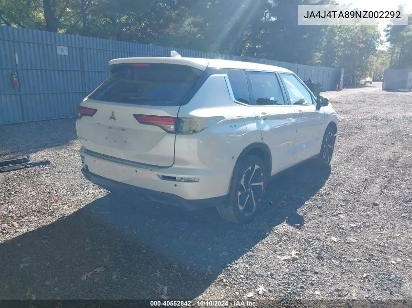 2022 Mitsubishi Outlander Es 2.5 VIN: JA4J4TA89NZ002292 Lot: 40552842