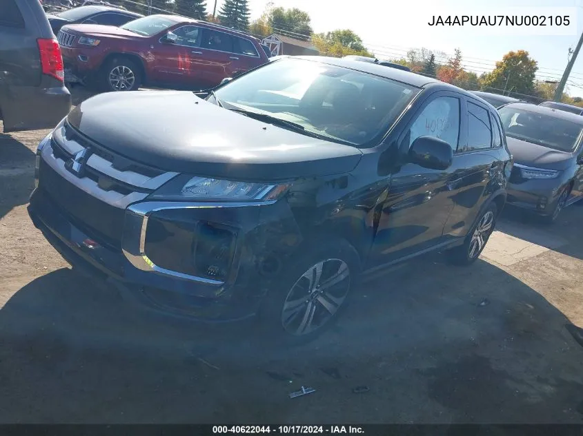 2022 Mitsubishi Outlander Sport 2.0 Be 2Wd/2.0 Es 2Wd/2.0 Le 2Wd/2.0 S 2Wd VIN: JA4APUAU7NU002105 Lot: 40622044