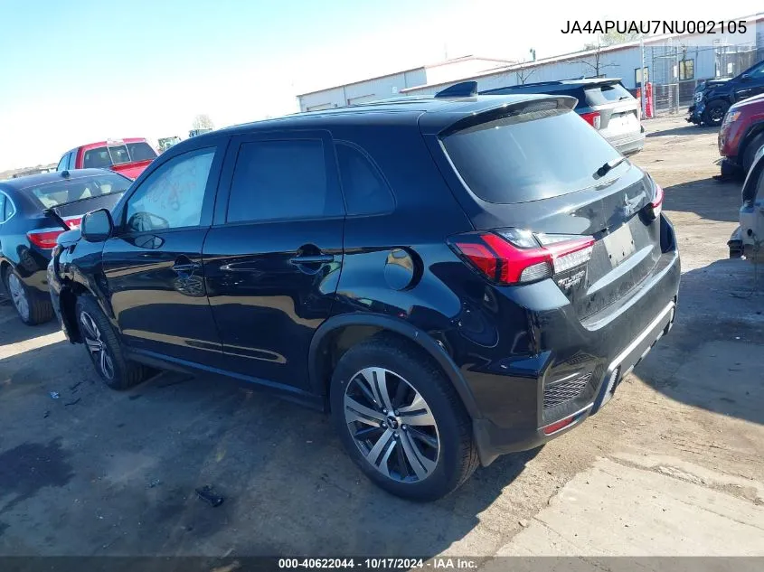 2022 Mitsubishi Outlander Sport 2.0 Be 2Wd/2.0 Es 2Wd/2.0 Le 2Wd/2.0 S 2Wd VIN: JA4APUAU7NU002105 Lot: 40622044