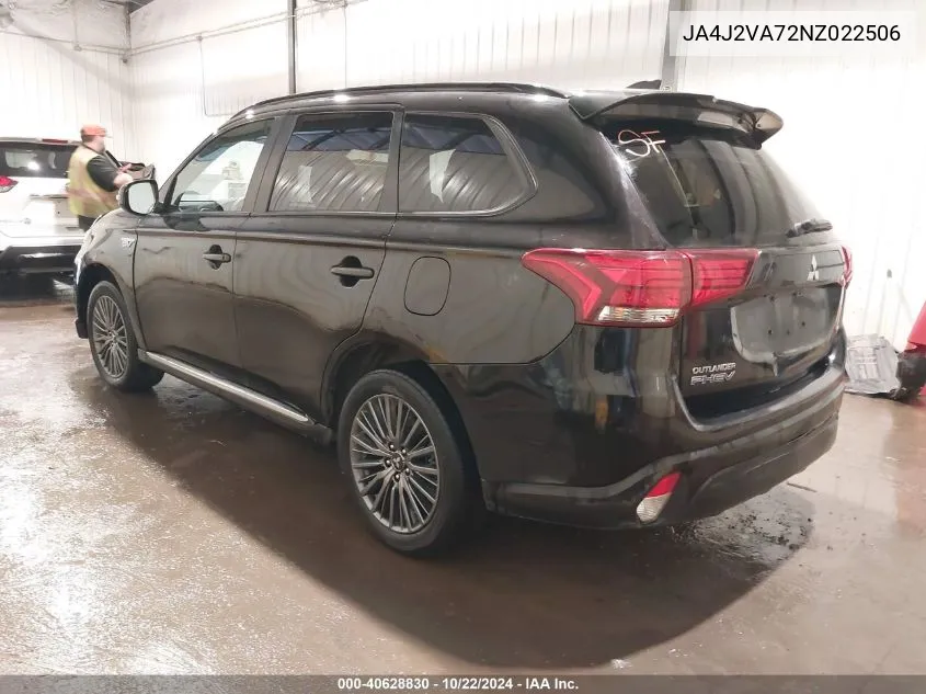 2022 Mitsubishi Outlander Phev Gt S-/Le S-/Sel S- VIN: JA4J2VA72NZ022506 Lot: 40628830