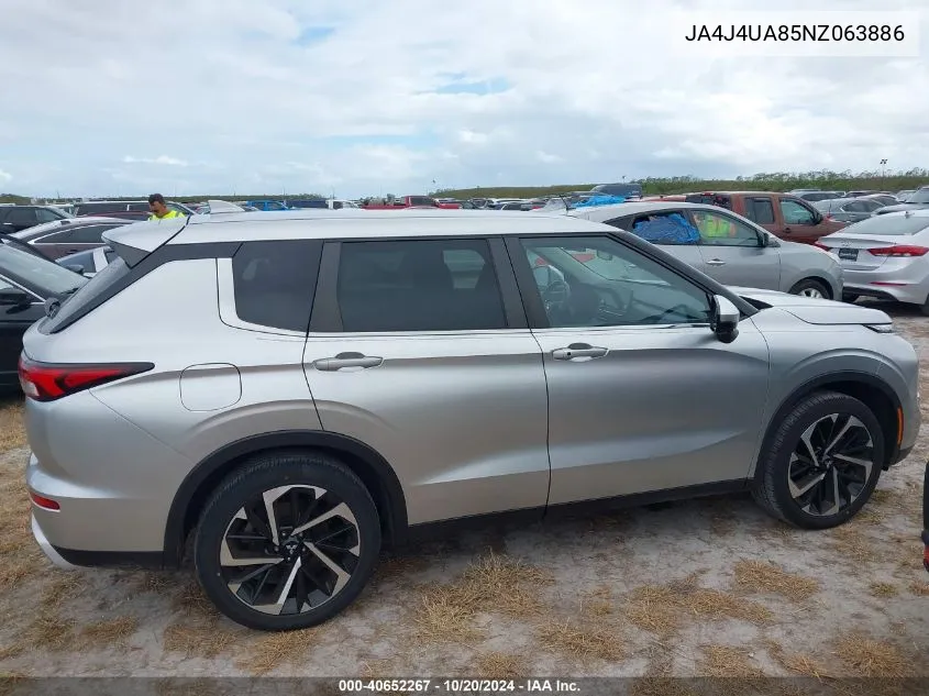 2022 Mitsubishi Outlander Se/Black Edition VIN: JA4J4UA85NZ063886 Lot: 40652267