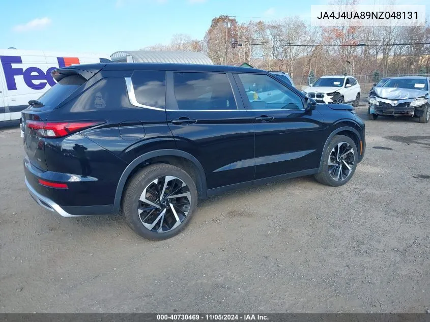 2022 Mitsubishi Outlander Black Edition S-Awc/Se 2.5 S-Awc/Se Launch Edition S-Awc VIN: JA4J4UA89NZ048131 Lot: 40730469